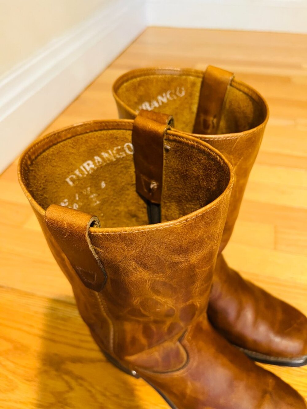 VTG Durango Campus Women's 7.5M Brown Leather Square Toe Pull-On Western Boots - Picture 10 of 16